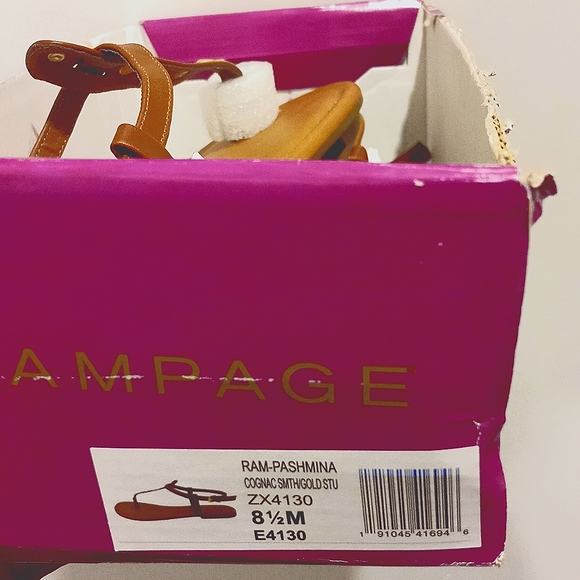 Rampage Pashmina Sandal in Cognac/Gold | 8.5 M US - Picture 6 of 6